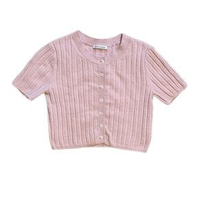 Reformation Germaine Cropped Cashmere Cardigan